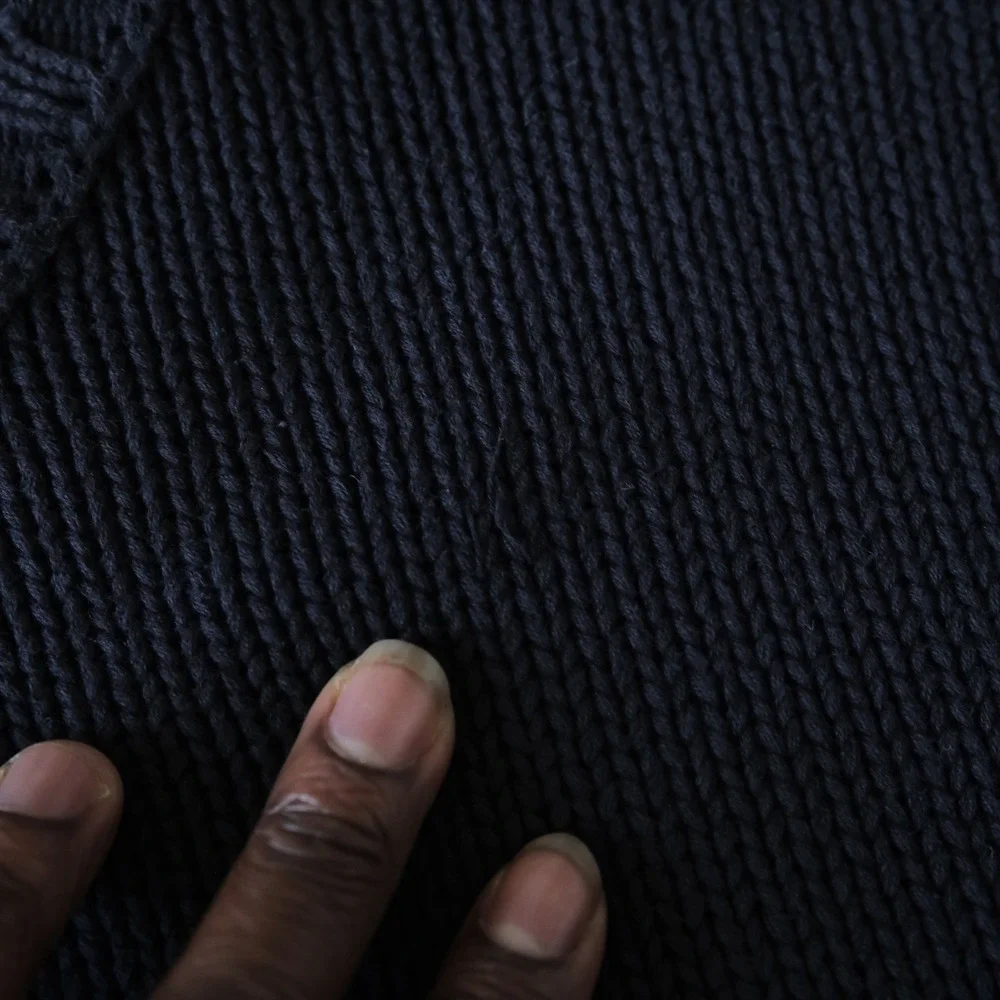 Polo Ralph Lauren Sweater Navy Blue Chenille P Logo Cotton Collegiate Mens M Vtg